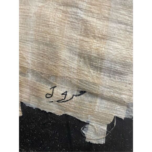 Vintage Oil on Canvas Picture Ship in the Sea Signed - Picture 9 of 13